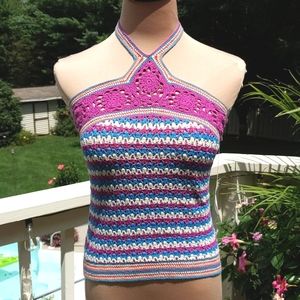 Moda International for Victoria's Secret Crochet Top, S, NWT